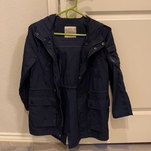 Zara Boys Rain Coat Jacket Navy Blue size 10
